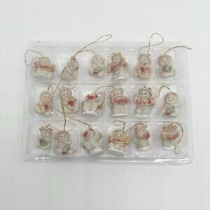 Vintage 1999 Dreamsicles Mini Christmas Tree Ornaments Set of 18